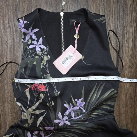 Ted Baker London Highland V Neck Skater Dress Sz 4 - Picture 8 of 13